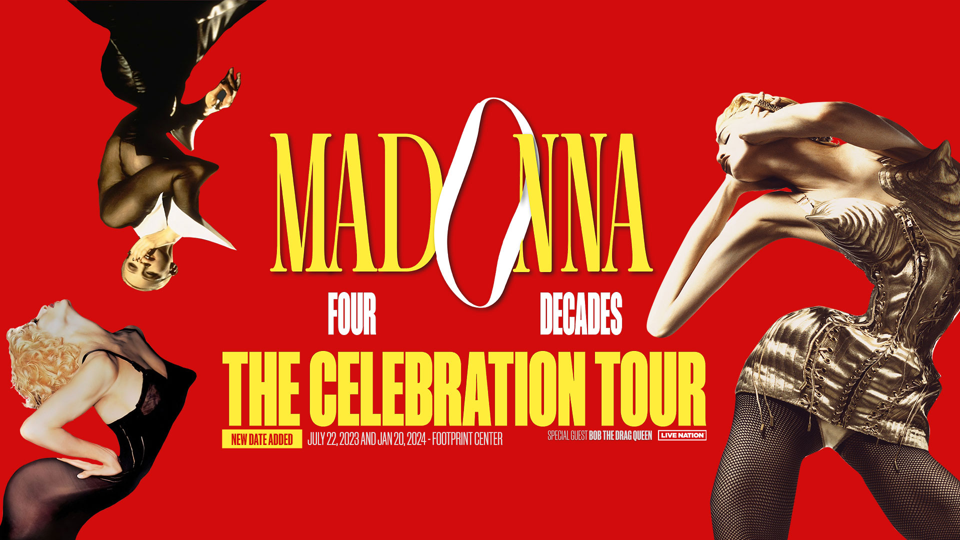 Madonna - Four Decades - The Celebration Tour on July 22, 2023 and Jan 20, 2024
