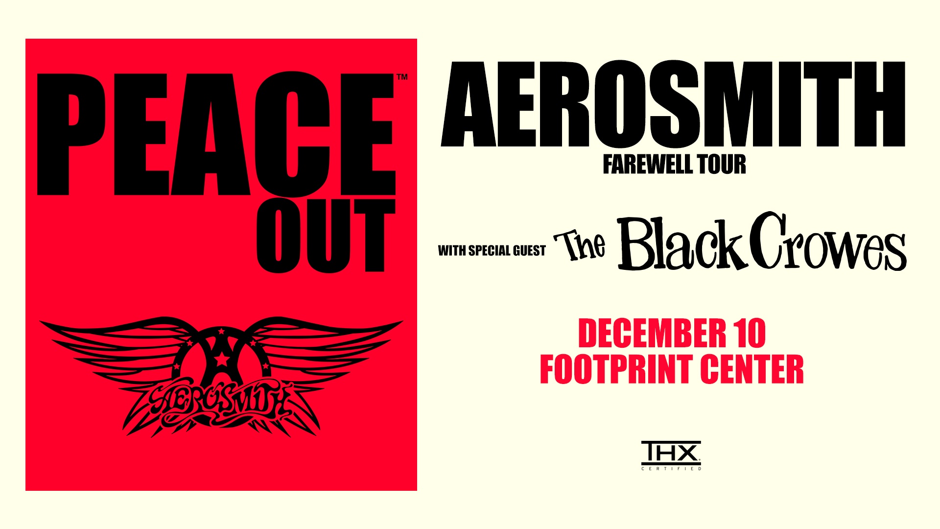 Aerosmith - Peace Out The Final Farewell Tour | December 10, 2023 at 7 PM at Footprint Center